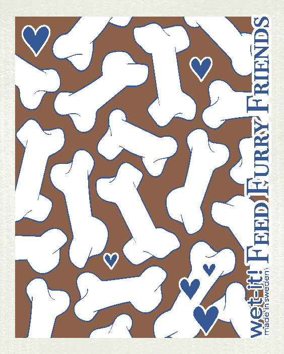 Swedish Cloth with Feed furry Friends design