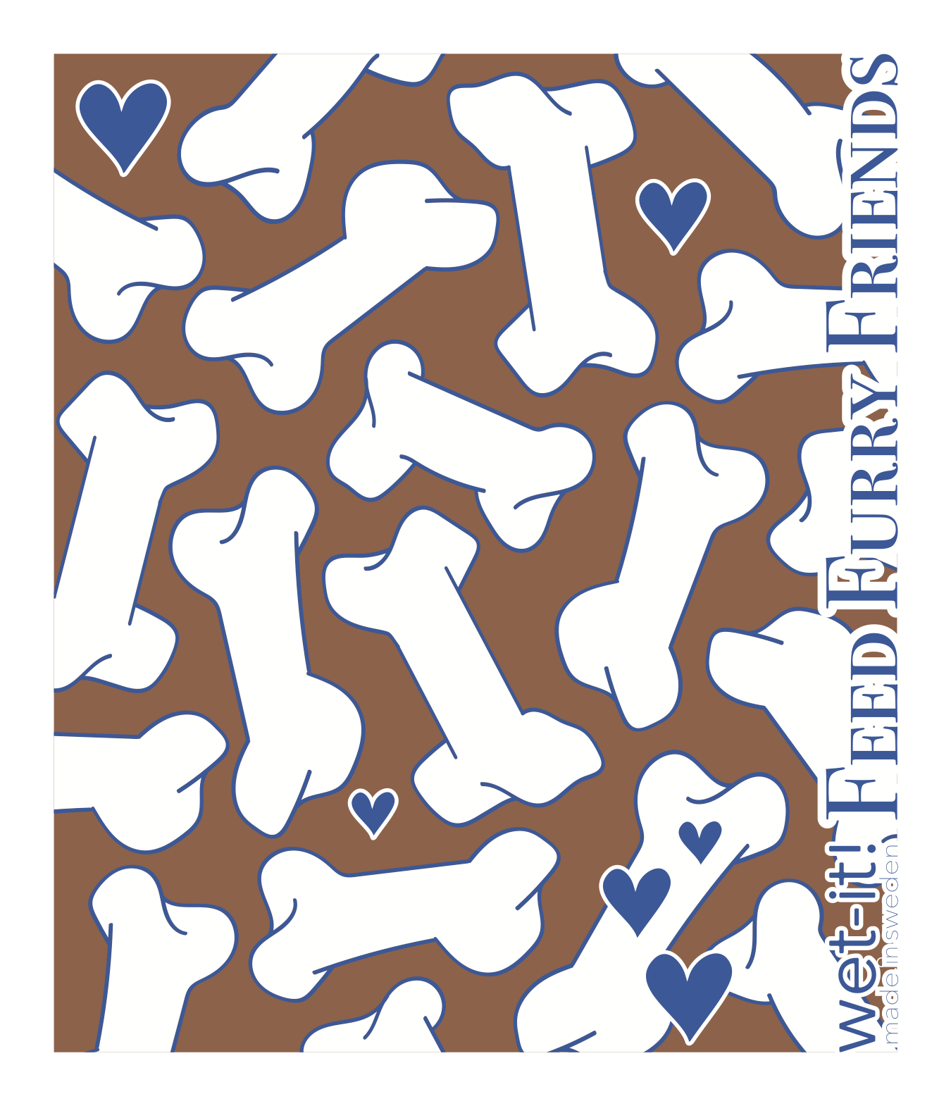 Swedish Cloth with Feed Furry Friends design