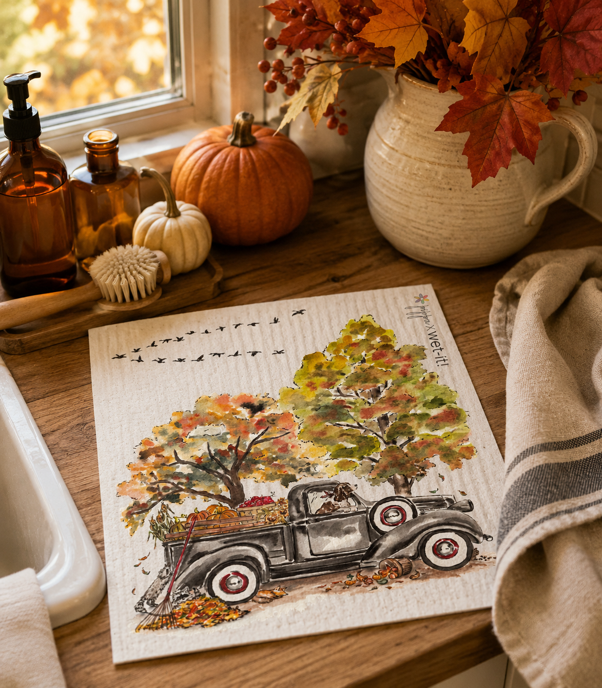 Fruitful Fall Swedish Dishcloth