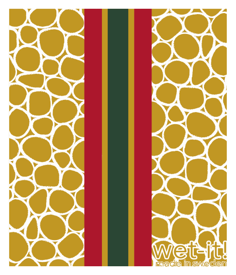 Swedish Cloth with Gilded Pebbles Blue Design