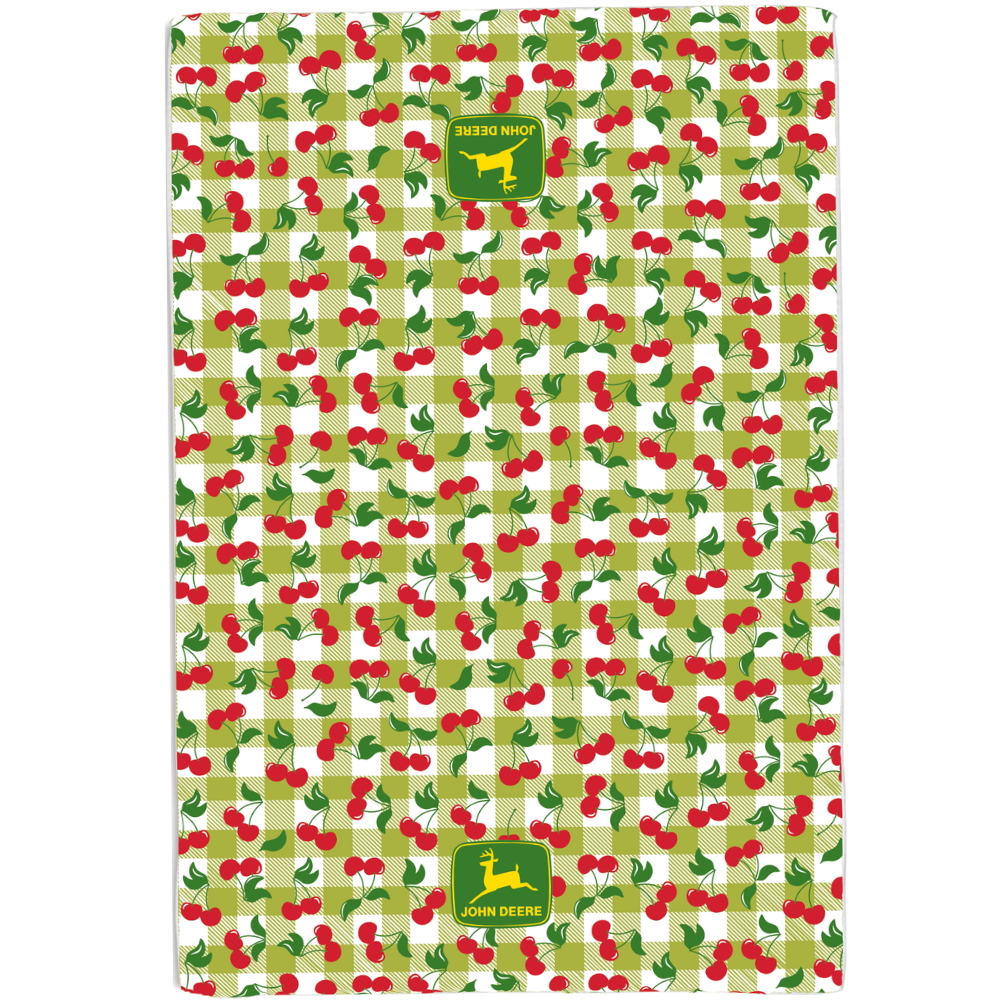 JOHN DEERE Gingham Cherries Towel
