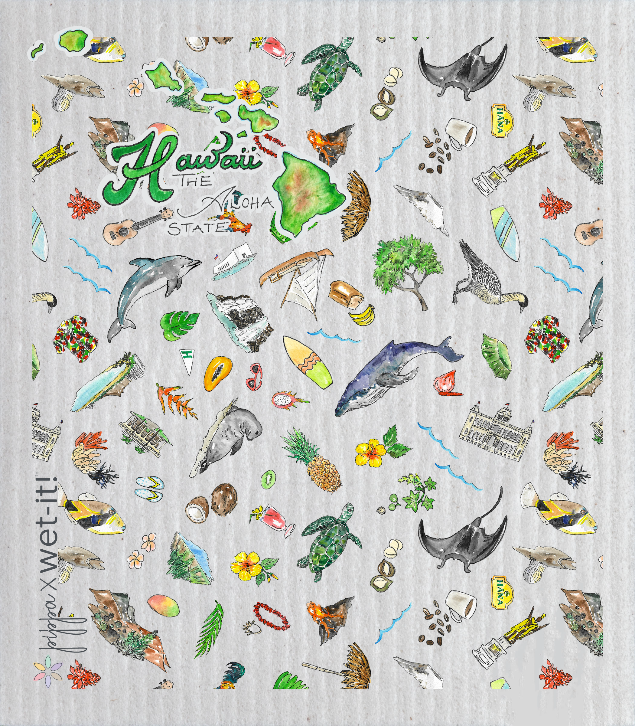 Pippa Hawaii Wet-it Swedish Dishcloths