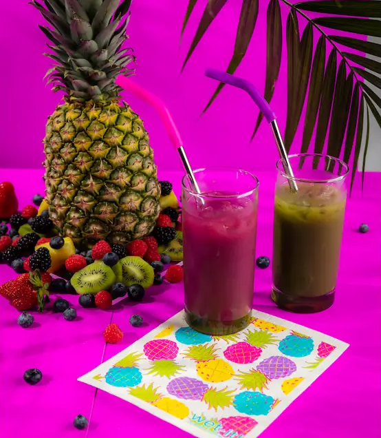 Swedish sponge cloth with colorful pineapples design
