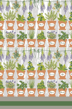 Herb Garden Tea Towel