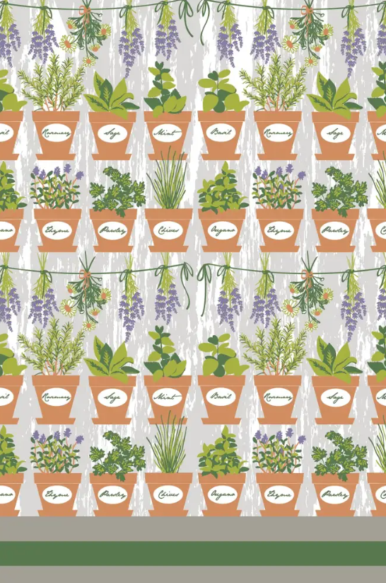 Herb Garden Tea Towel