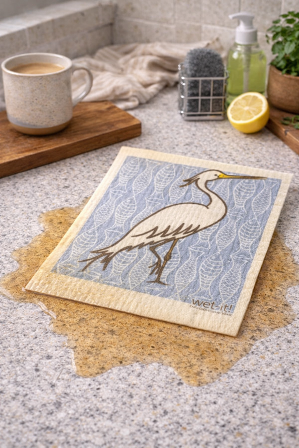 Hungry Heron Swedish Dishcloth