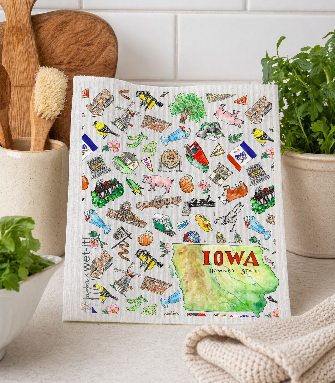 Pippa Iowa Wet-it Swedish Dishcloth