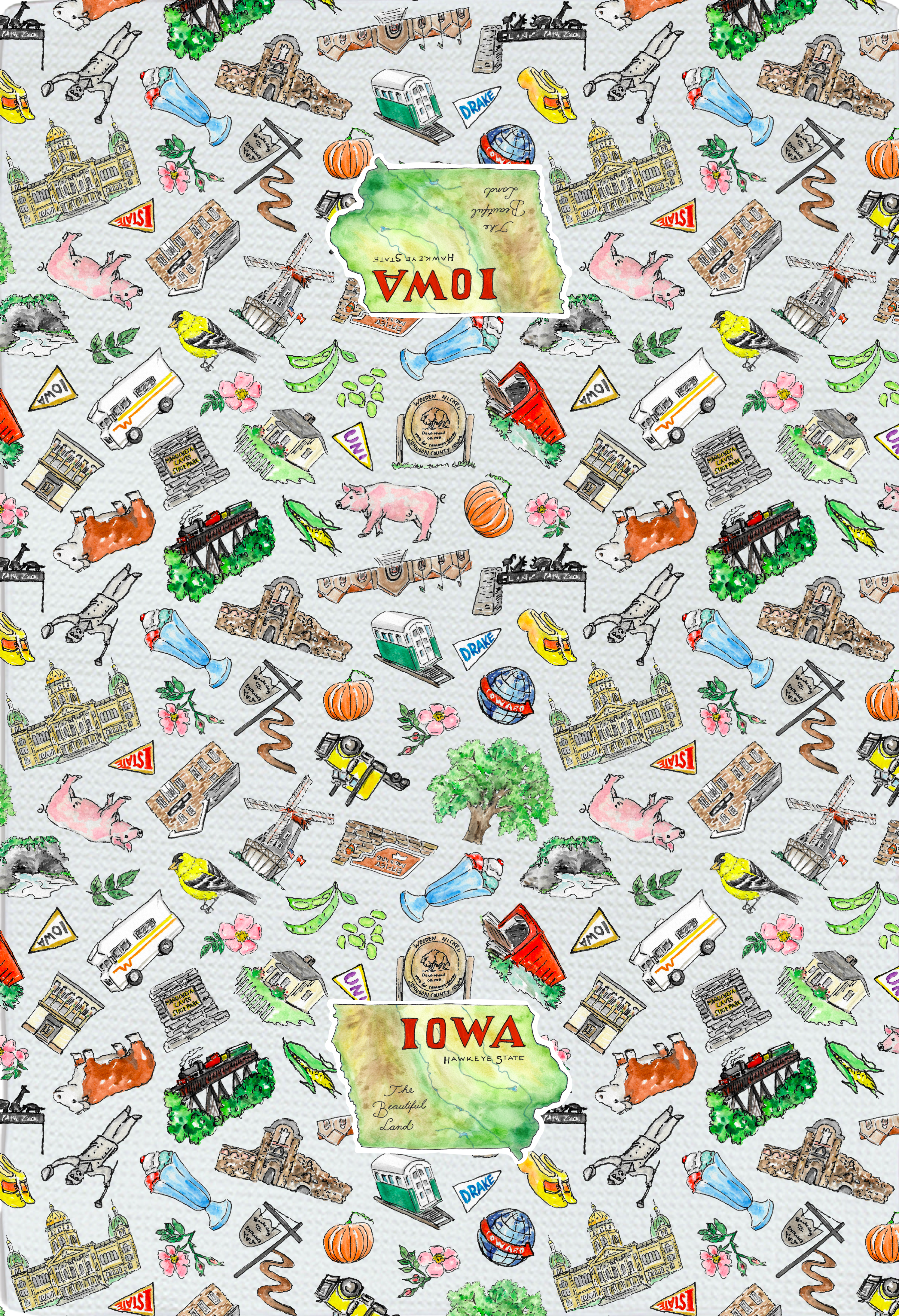 Pippa Iowa tea towel