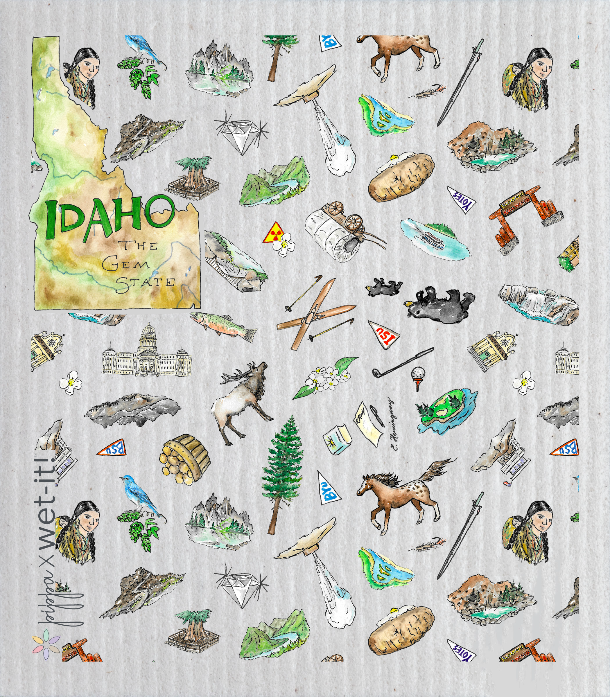 Pippa Idaho Swedish Dishcloth