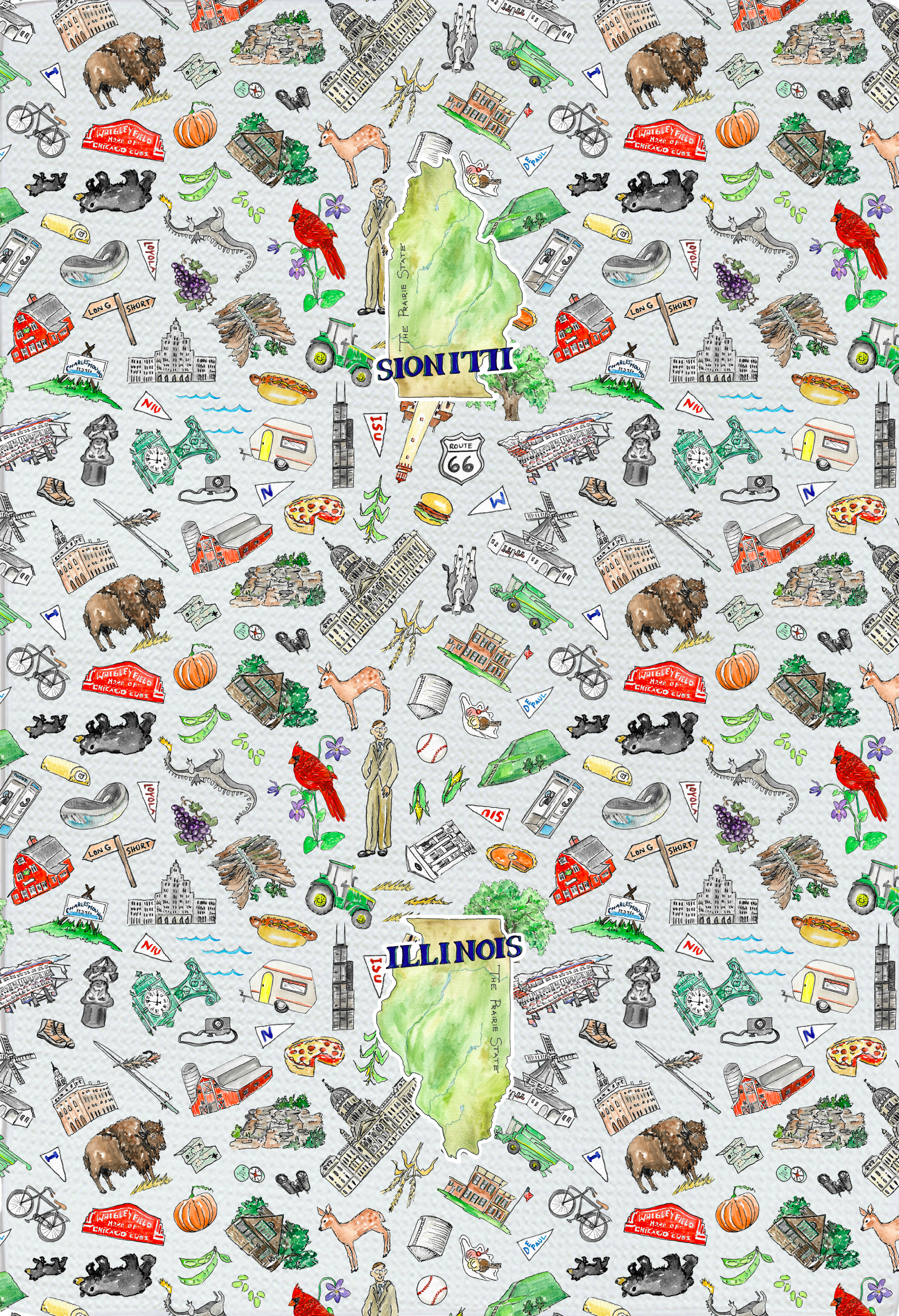 Pippa Illinois tea towel