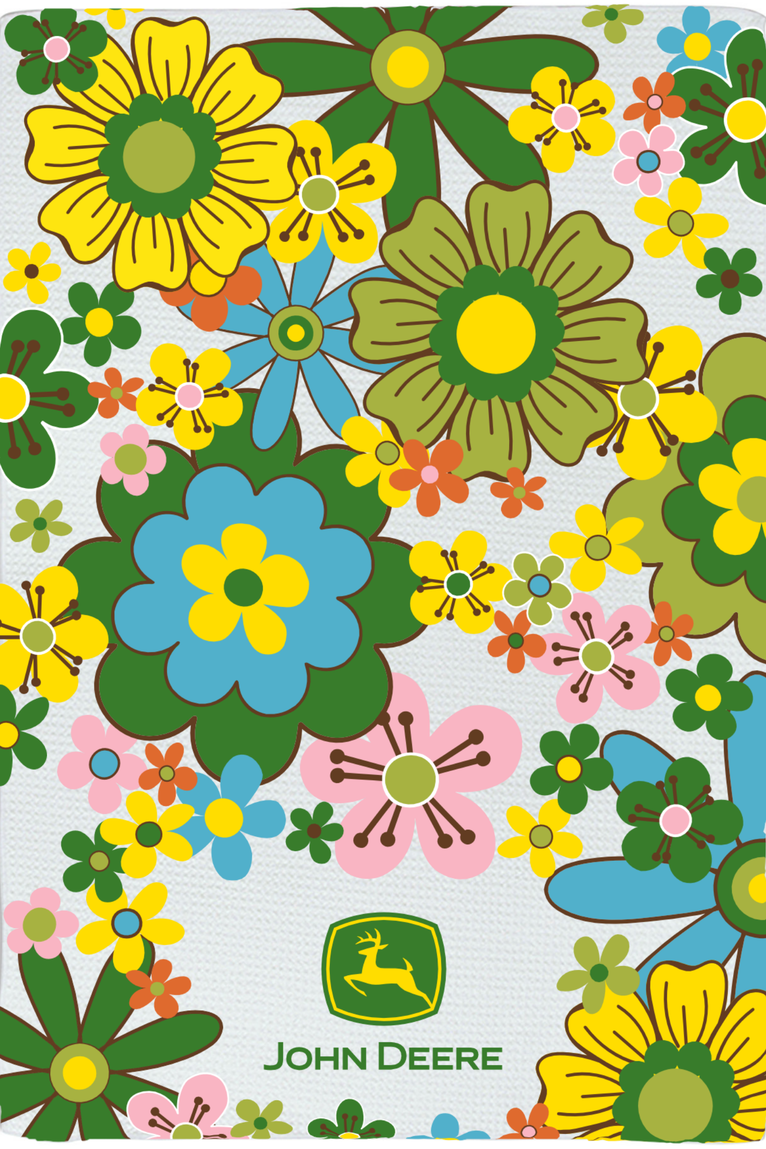 John Deere Flower Power towel