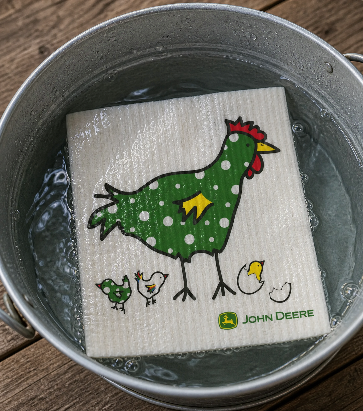 John Deere Chix Swedish Dishcloth