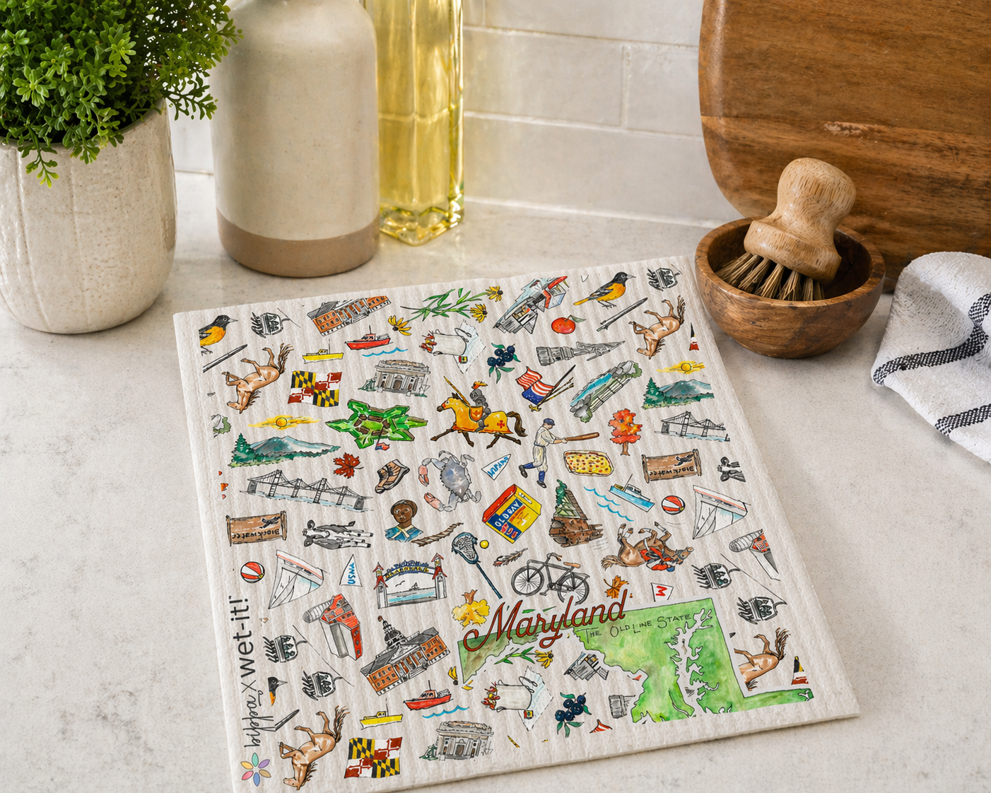Pippa Maryland Wet-it Swedish Dishcloth