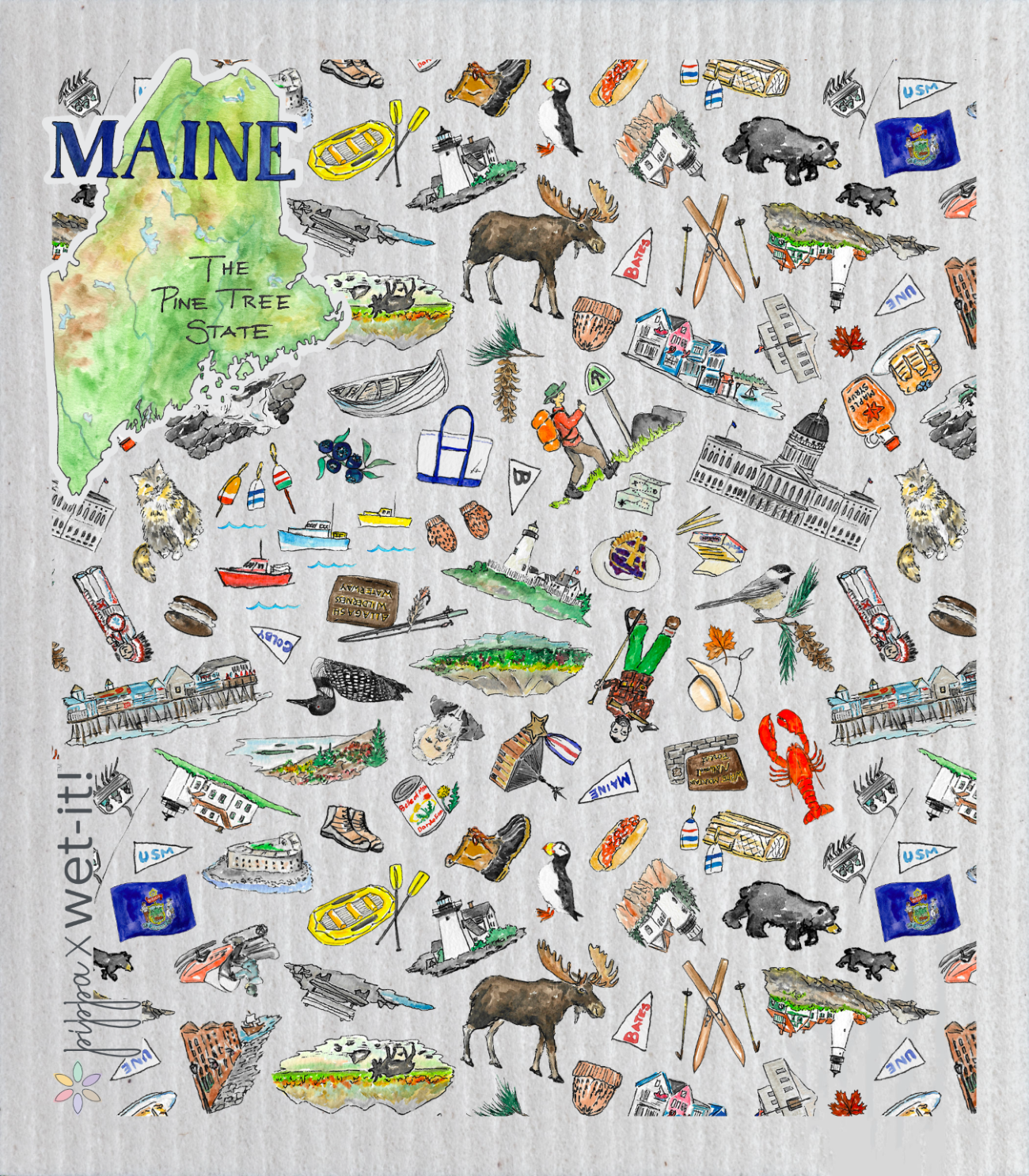Pippa Maine Wet-it Swedish Dishcloth