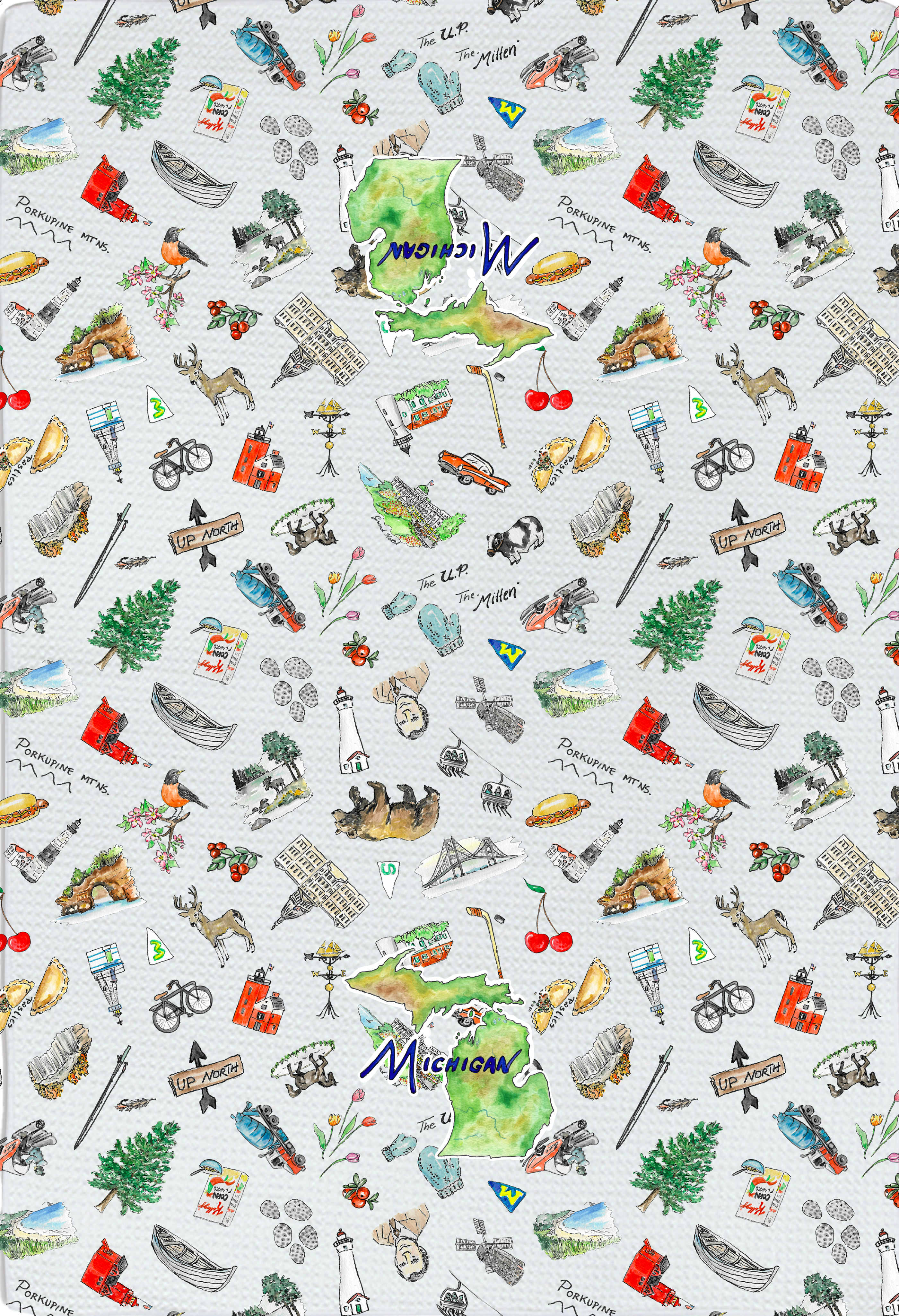 Pippa Michigan tea towel