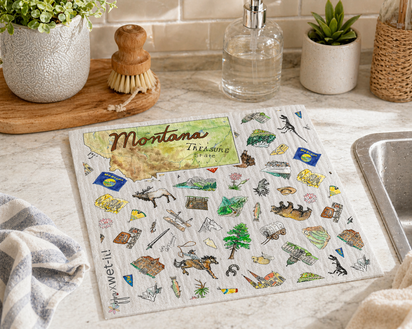 Pippa Montana Wet-it Swedish Dishcloth