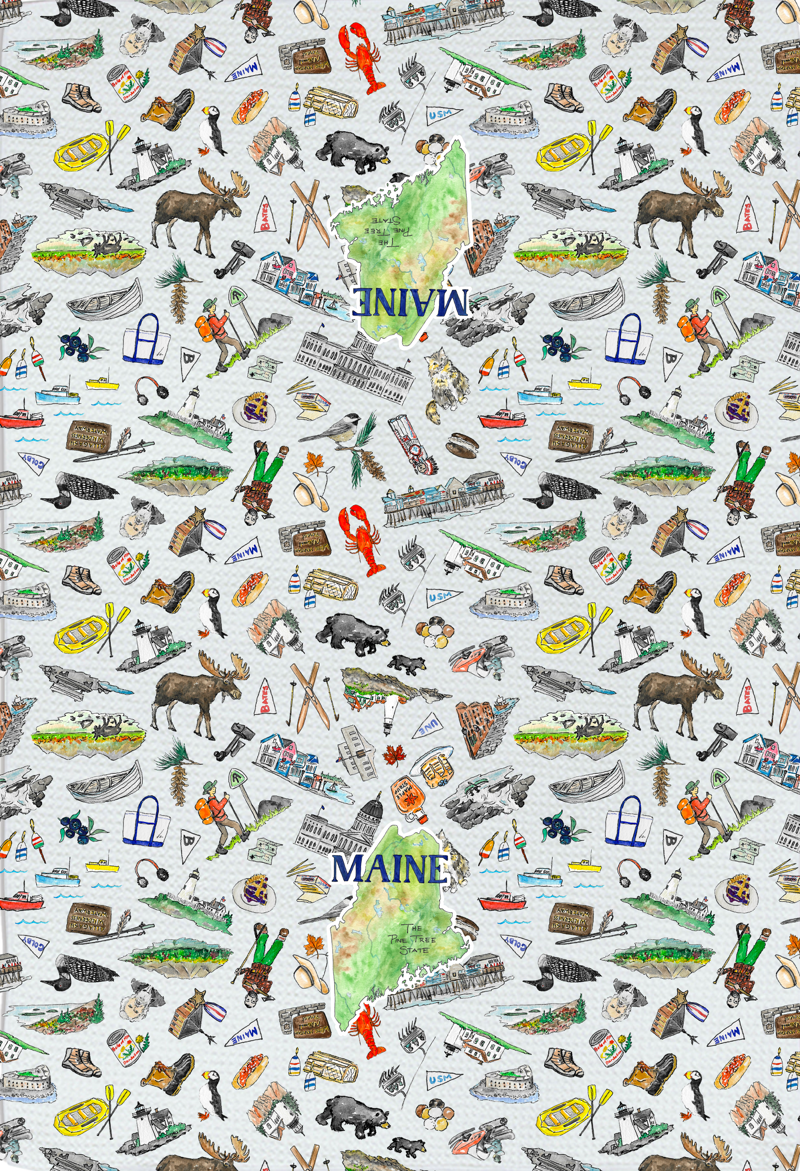 Pippa Maine tea towel