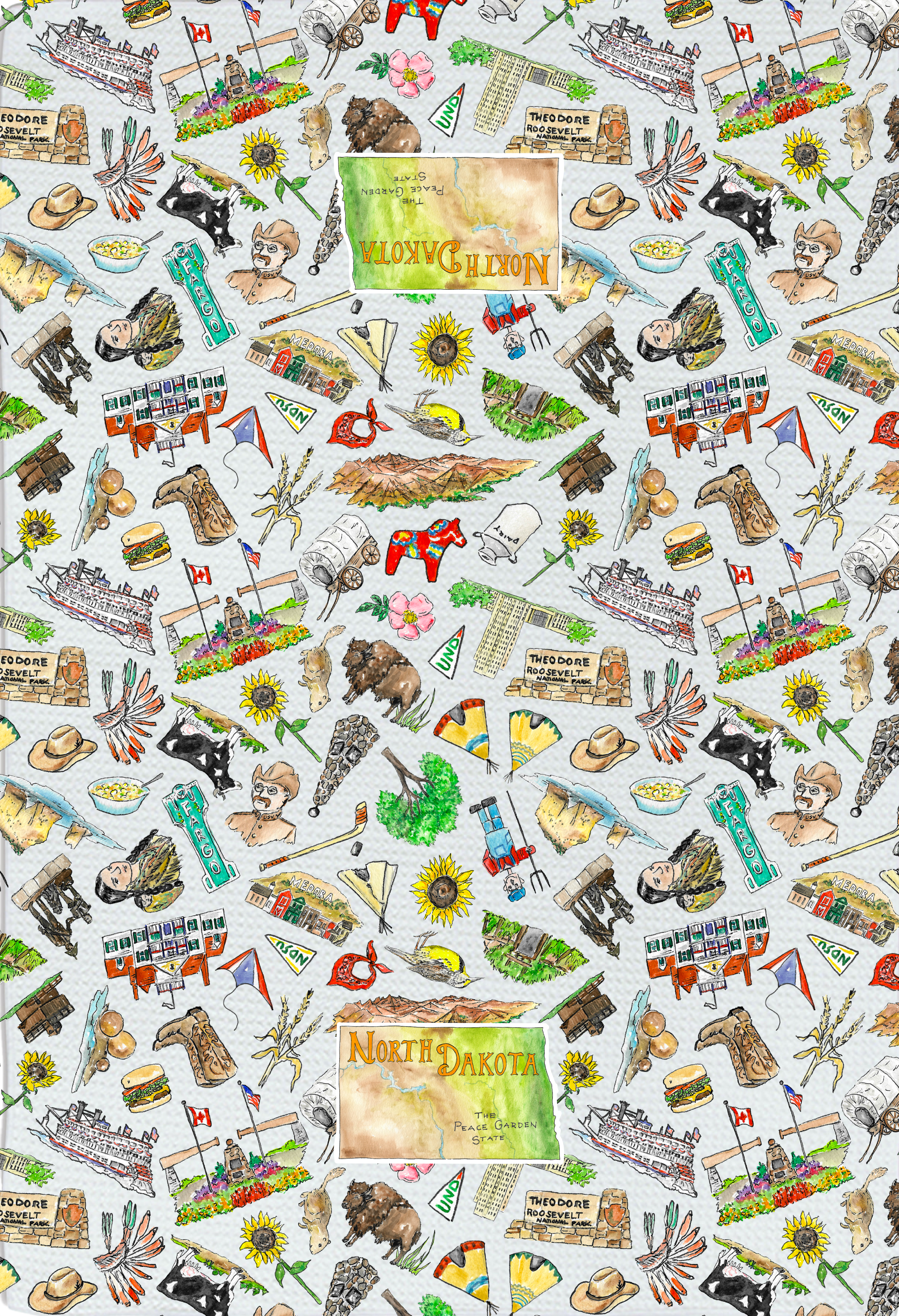 Pippa North Dakota tea towel