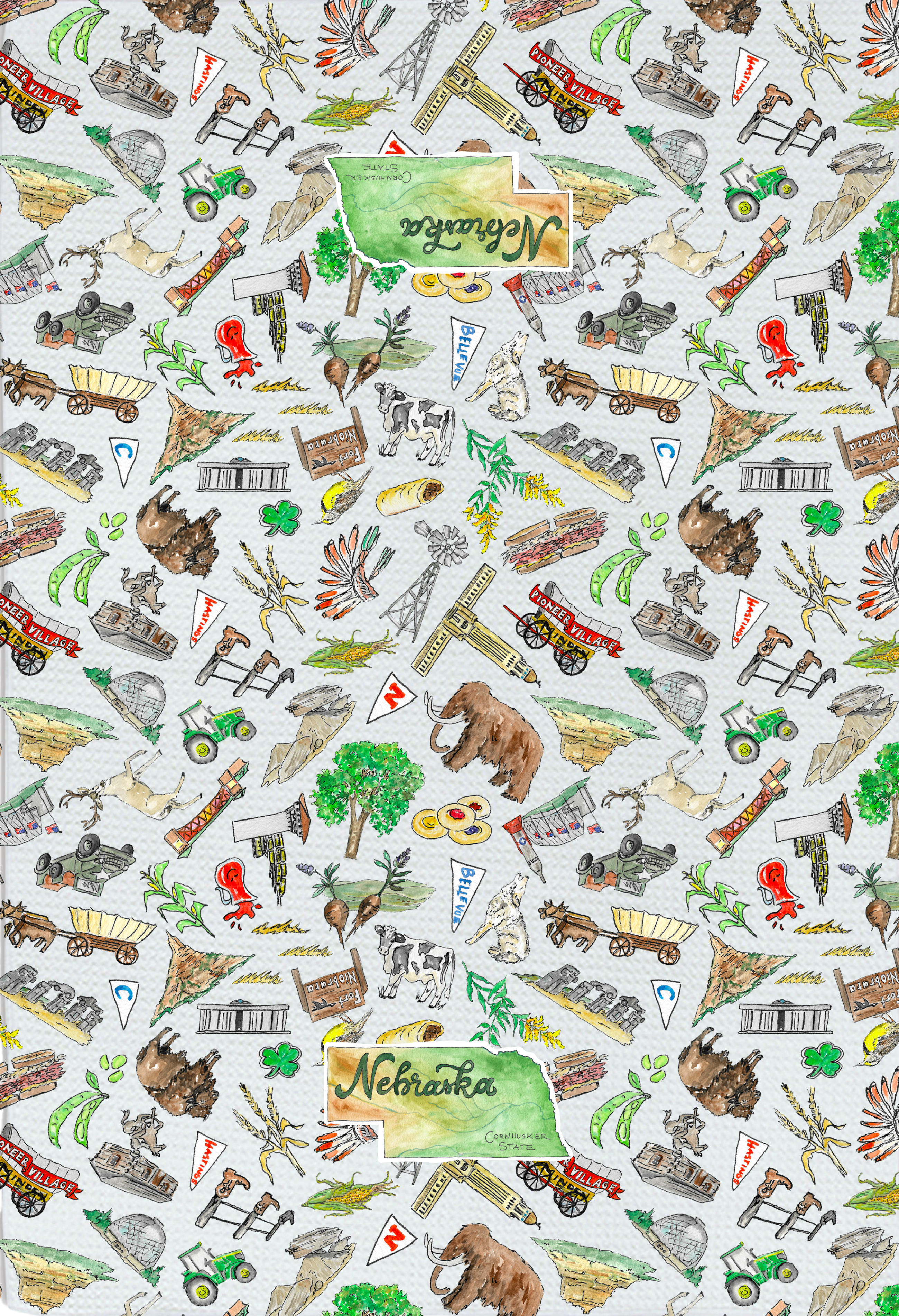 Pippa Nebraska tea towel