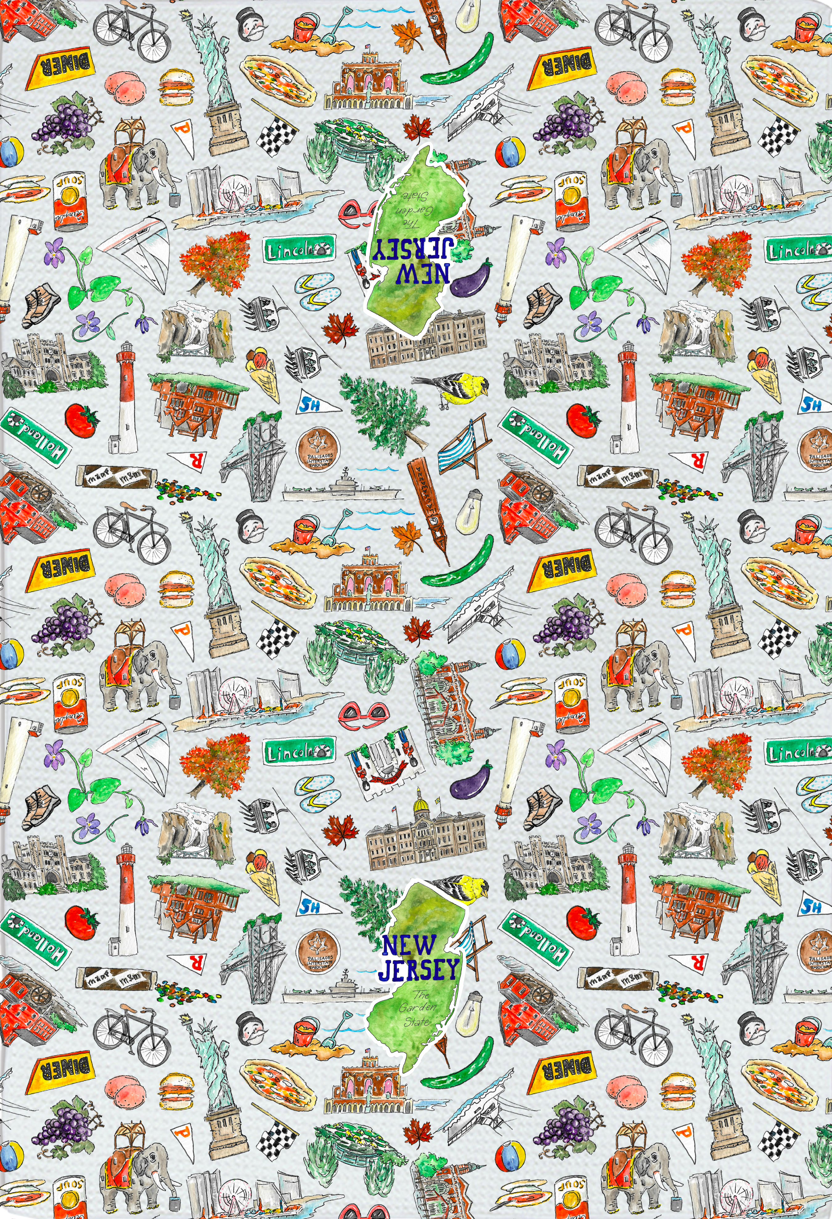 Pippa New Jersey tea towel