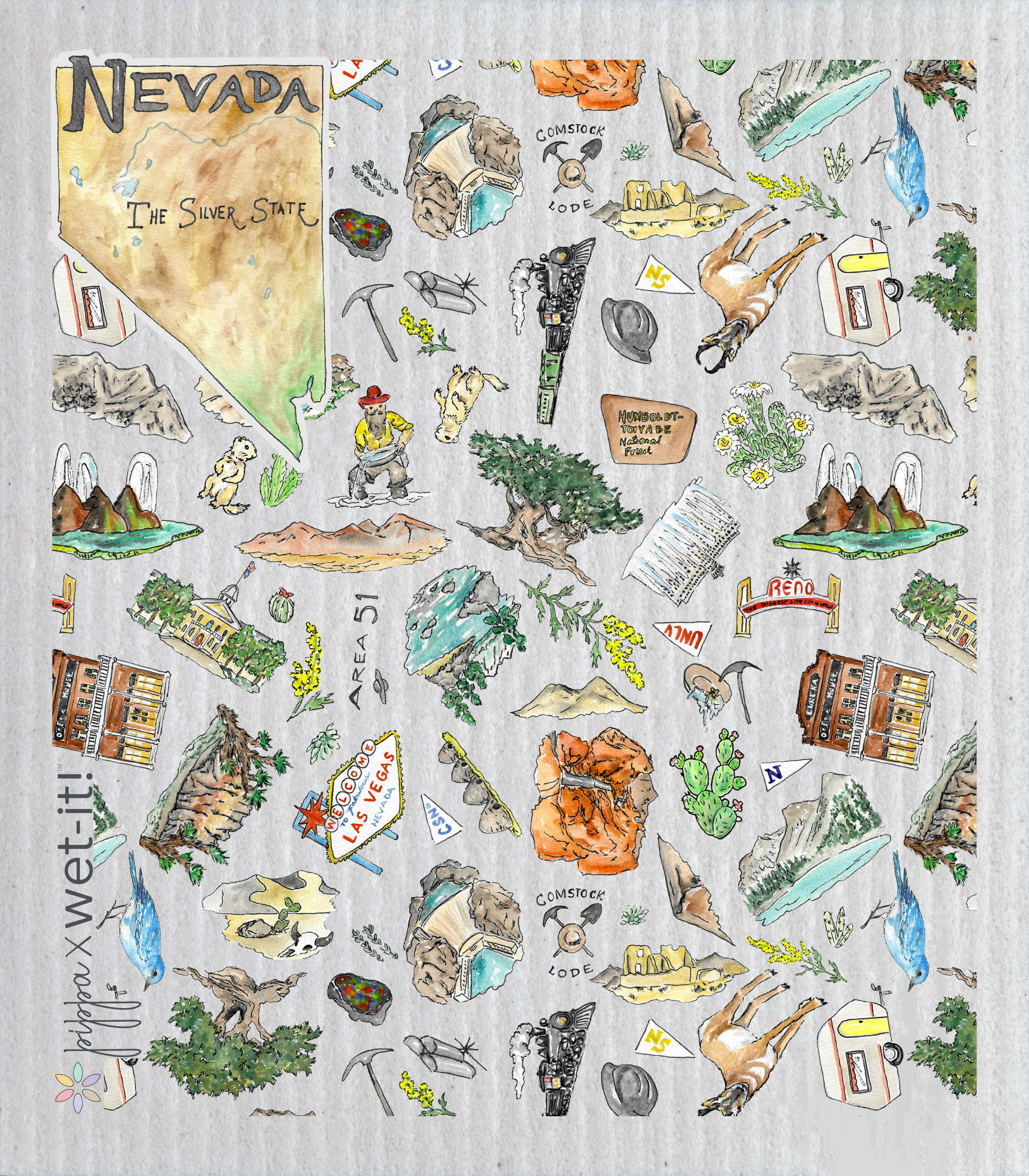 Pippa Nevada Wet-it Swedish Dishcloth