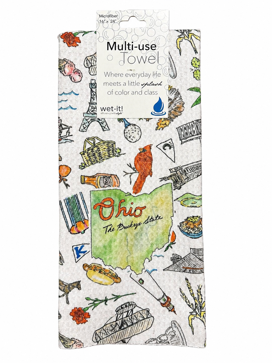 Pippa Ohio tea towel