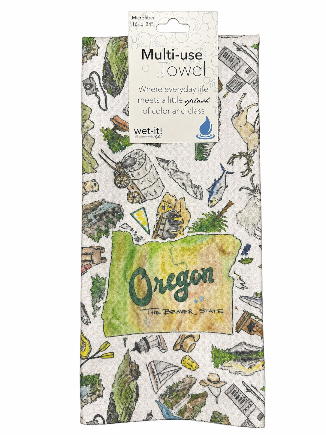 Pippa Oregon tea towel