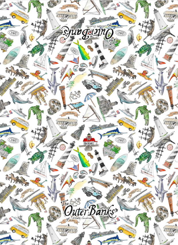 Pippa Outer Banks tea towel