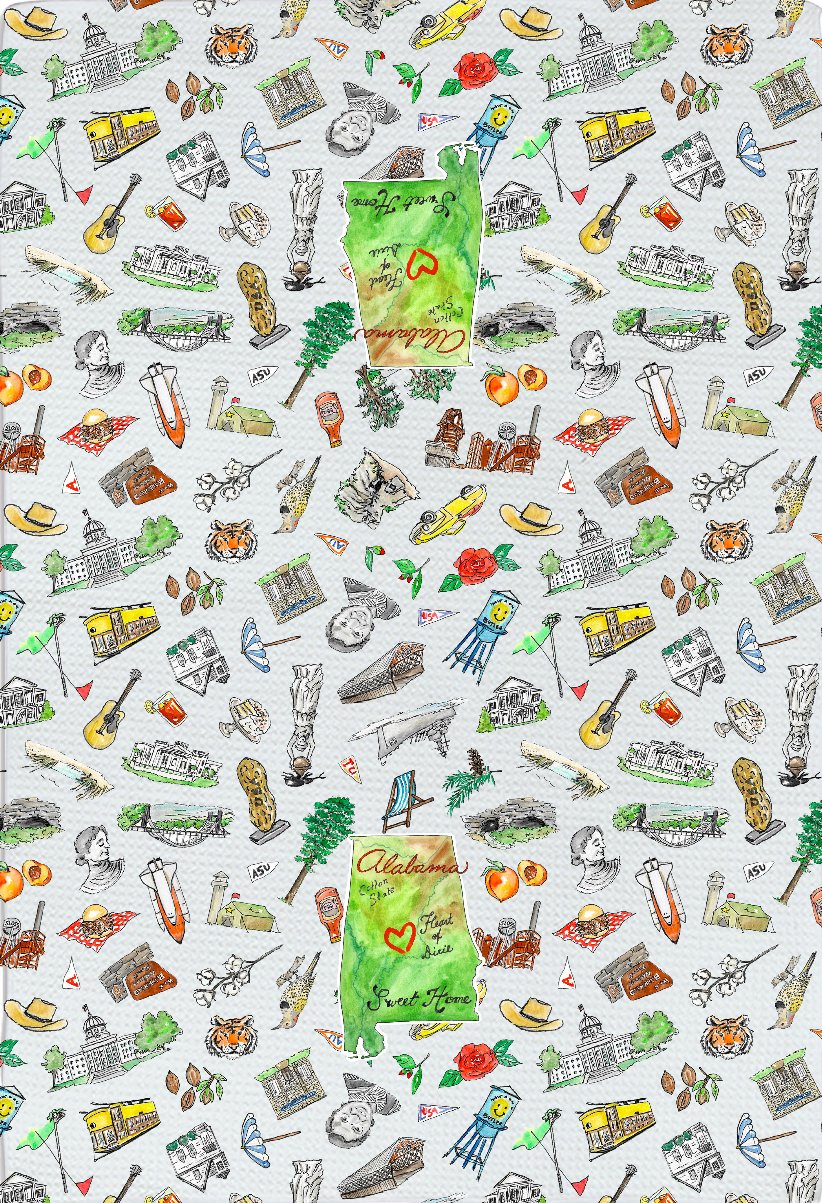 Pippa Alabama tea towel