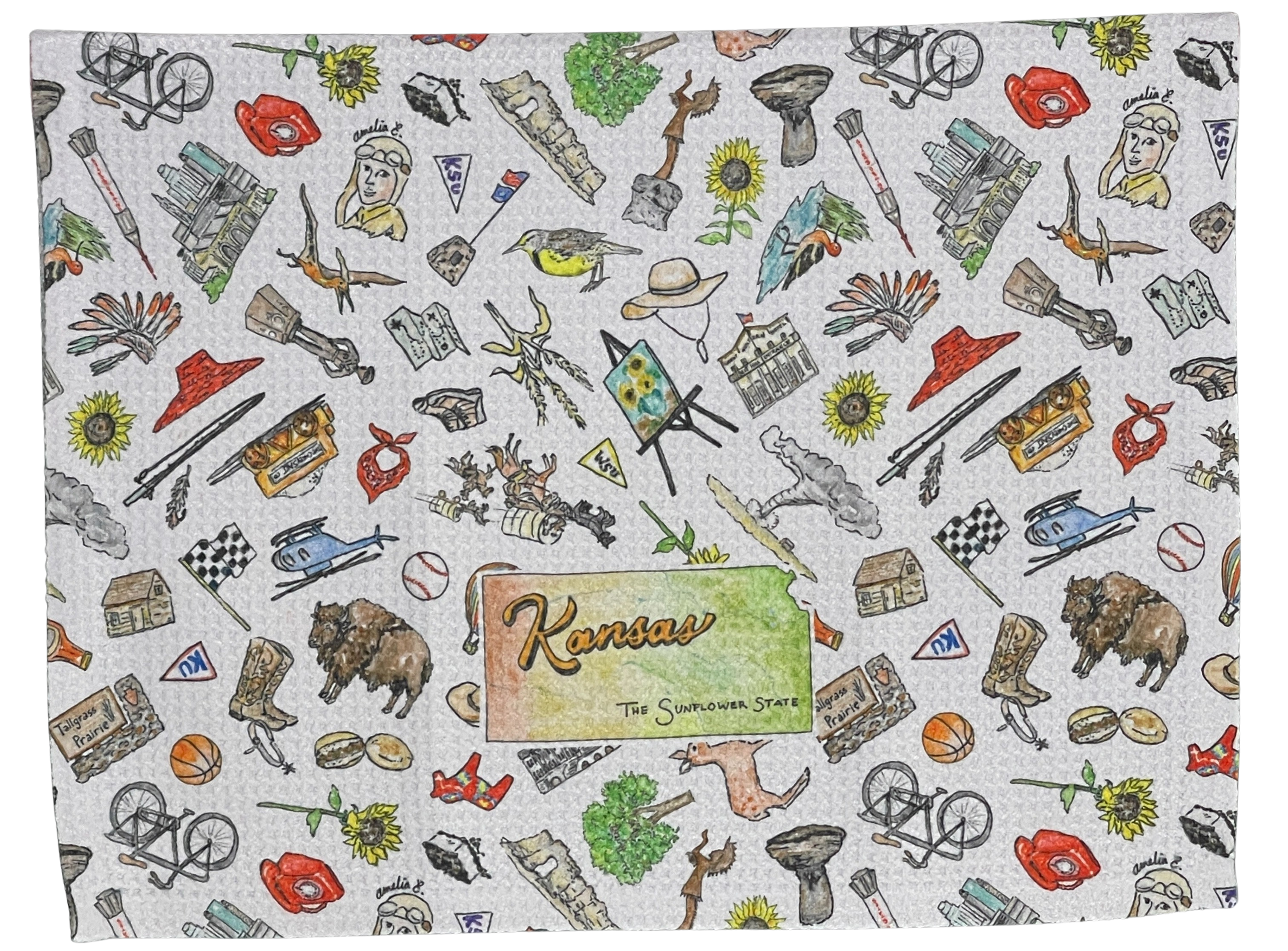 Pippa Kansas tea towel