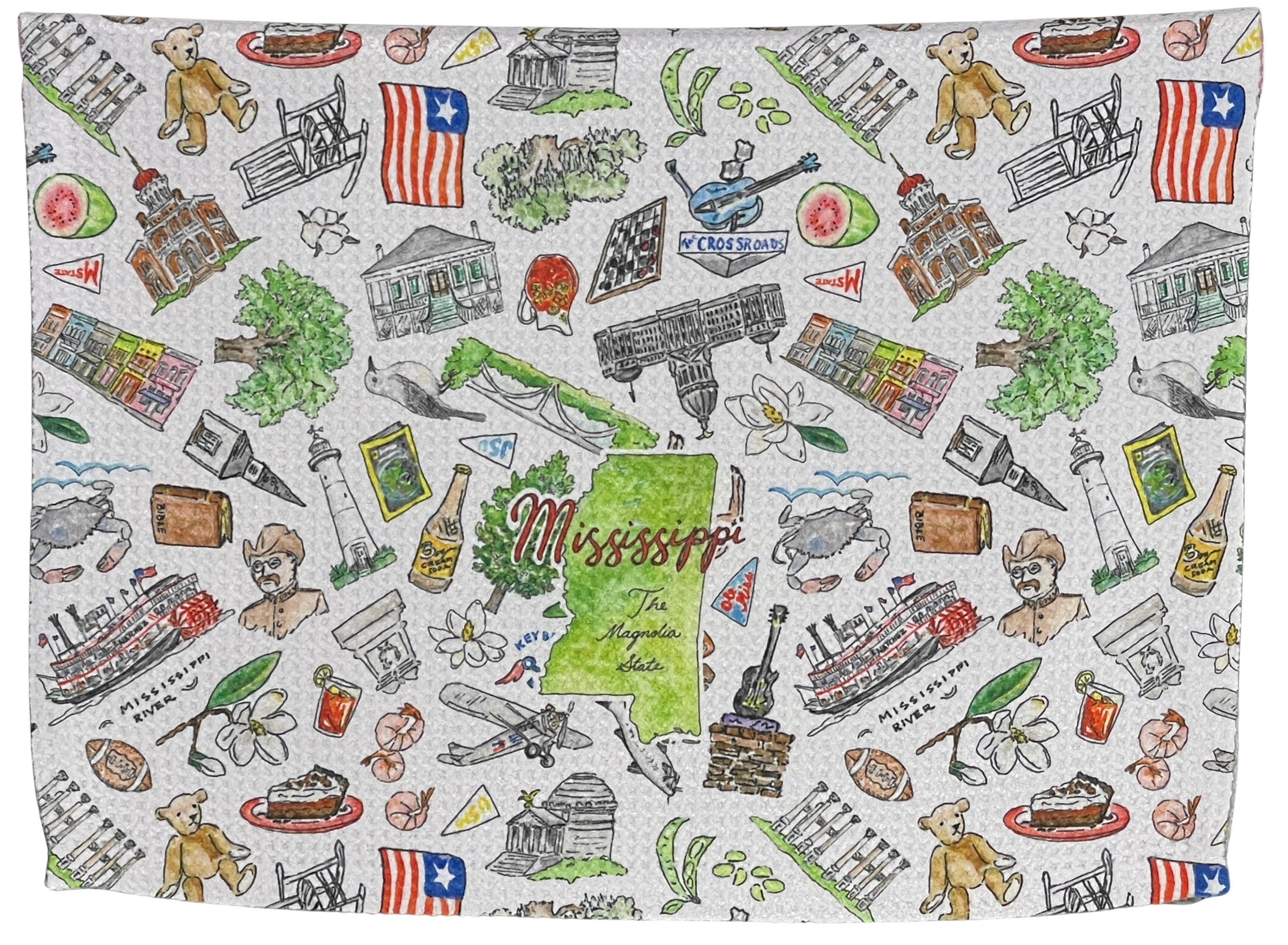 Pippa Mississippi tea towel