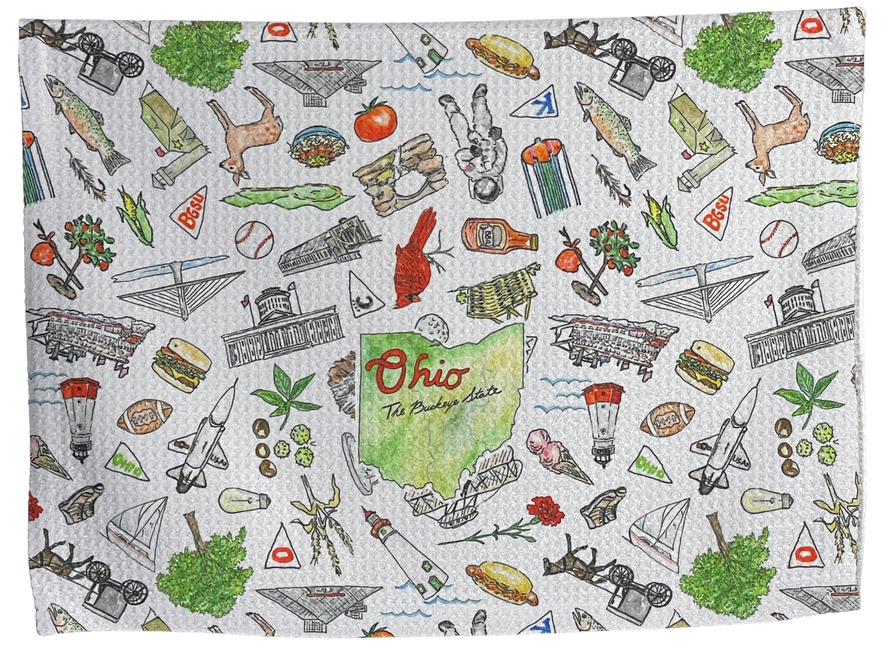 Pippa Ohio tea towel