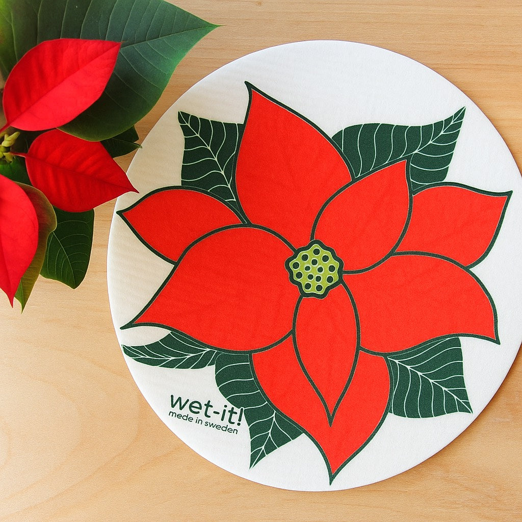 poinsettia round