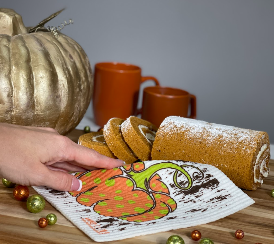 pumpkin harvest swedish sponge cloth