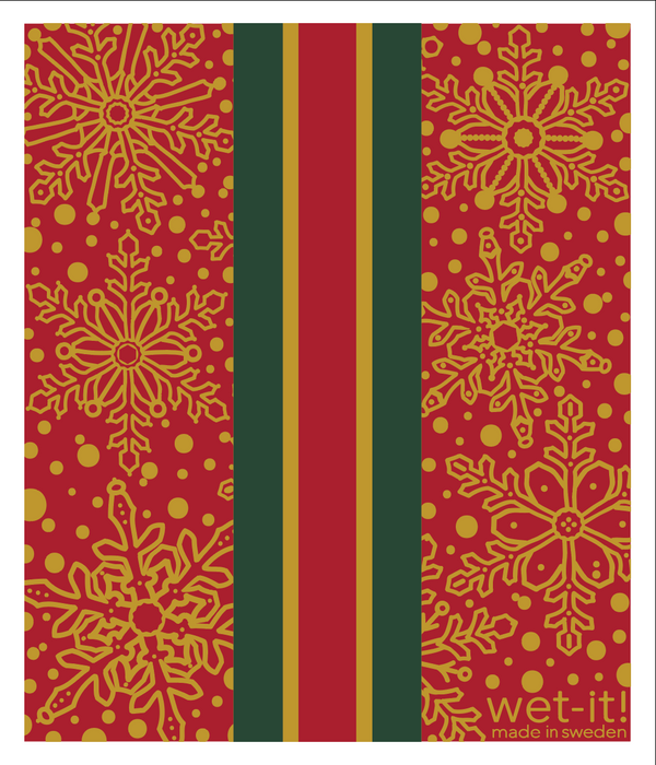 Swedish Cloth with Red and Gold Frost Design