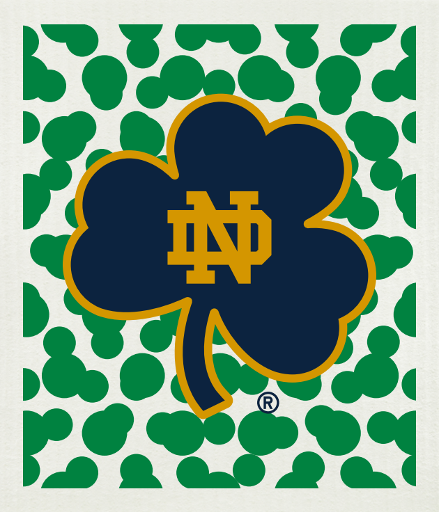 Swedish Cloth with University of Notre Dame design #2