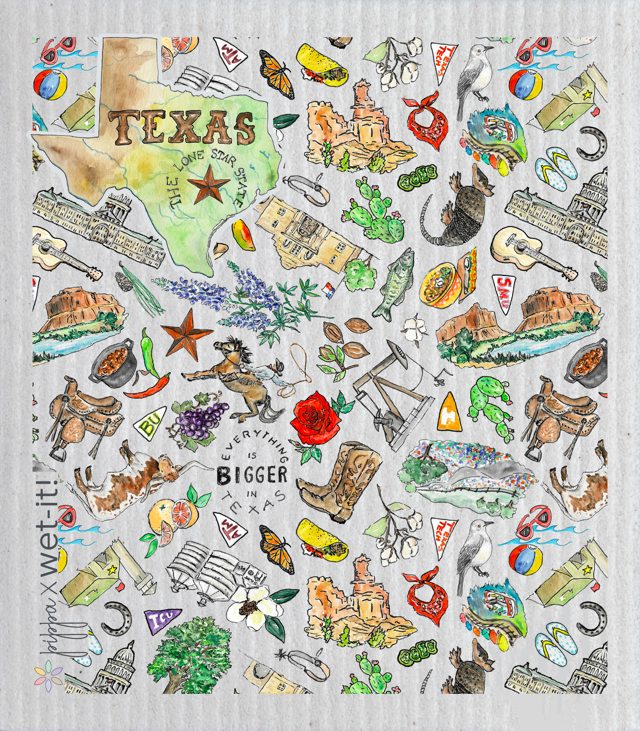Pippa Texas Wet-it Swedish Dishcloth