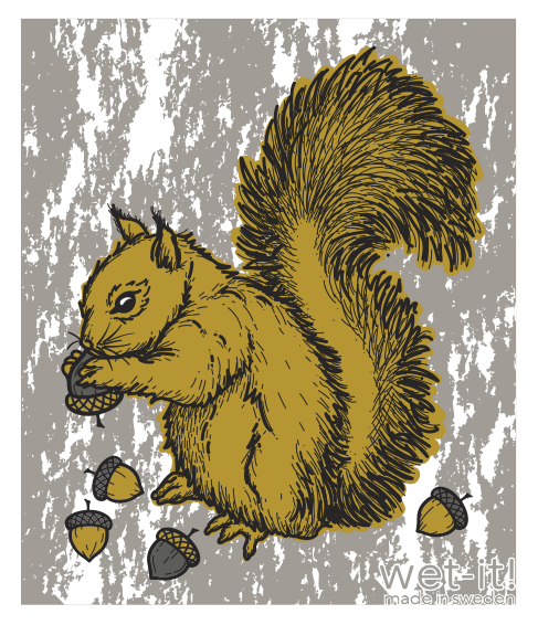 Swedish Cloth with Gilded Squirrel Design