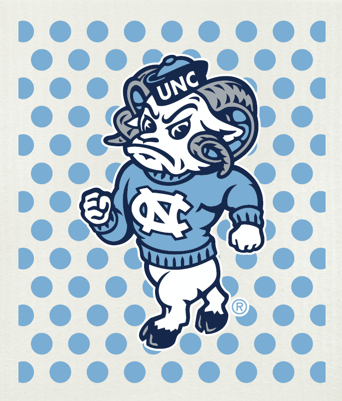 Swedish Cloth with University of North Carolina Mascot design