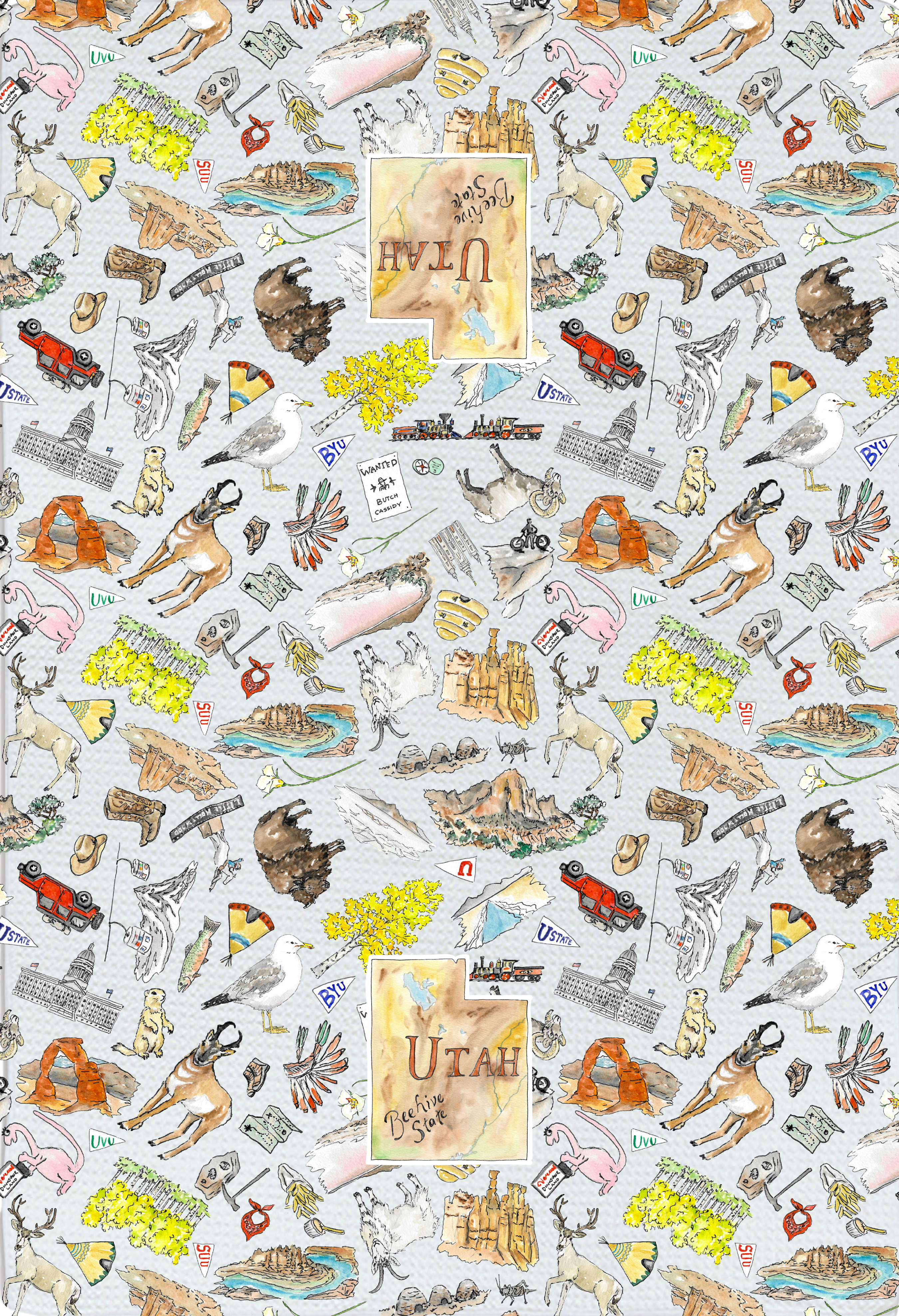 Pippa Utah tea towel