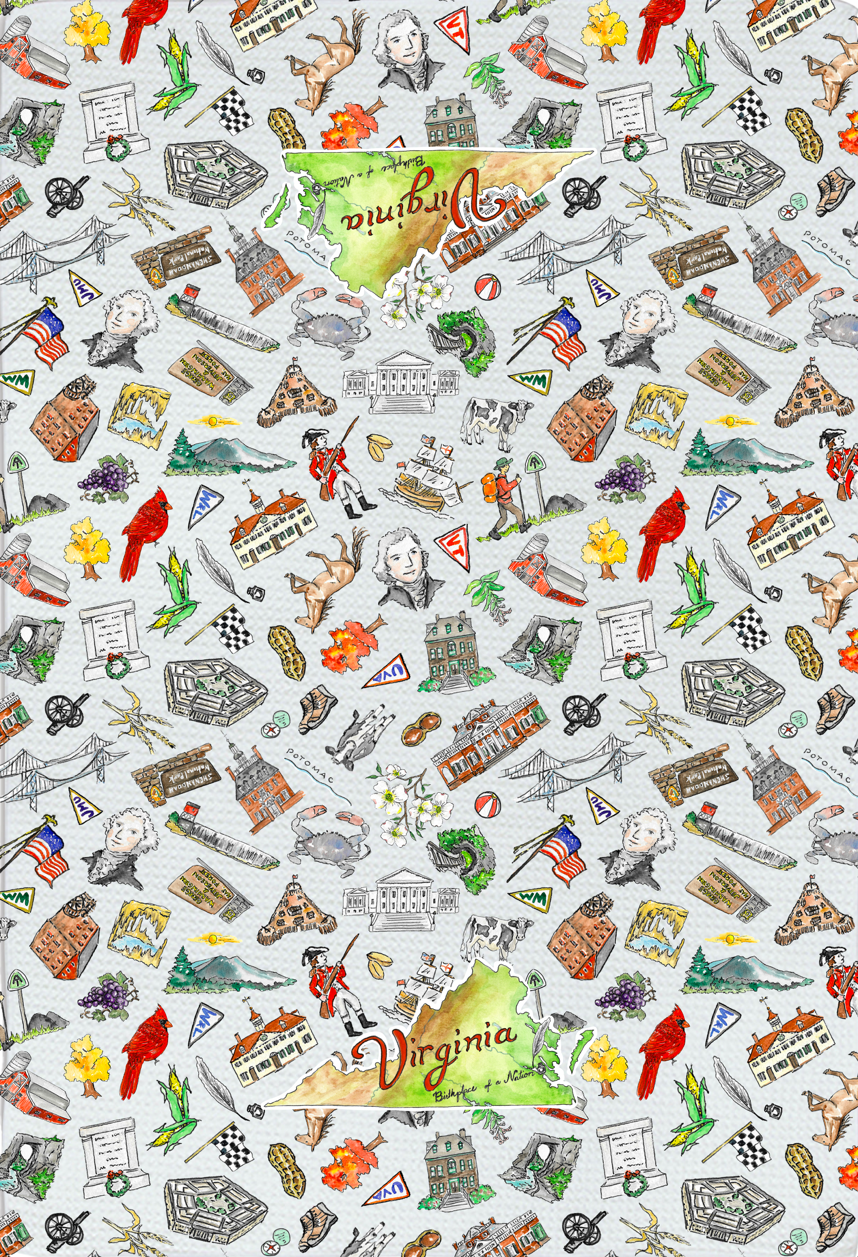 Pippa Virginia tea towel