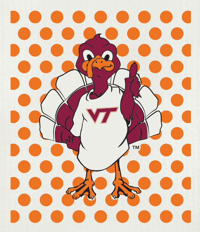 Swedish Cloth with Virgina Tech Baby Hokie design