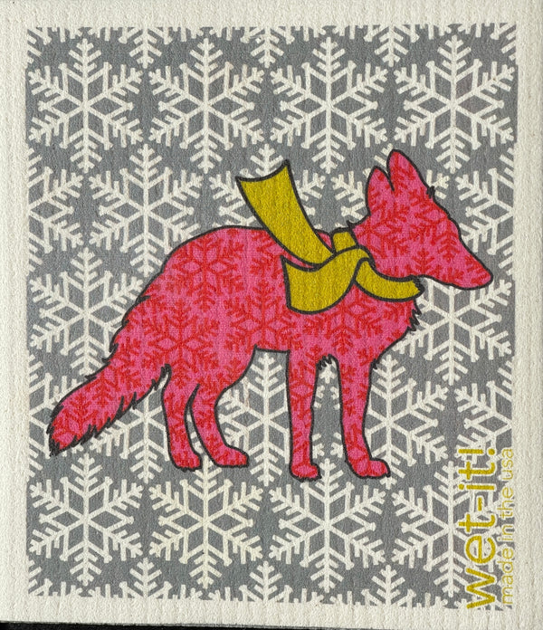 Swedish Cloth with frosted fox design