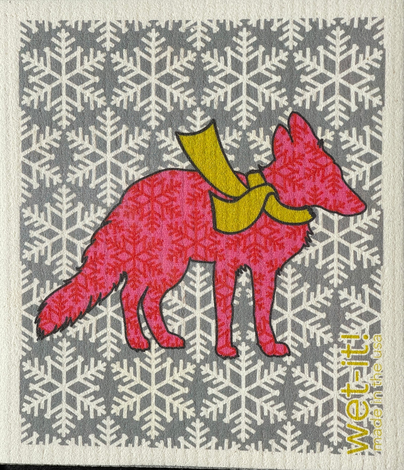 Swedish Cloth with frosted fox design