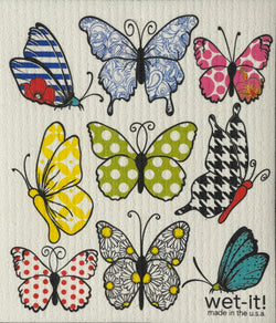 Swedish Cloth with lively butterflies Design