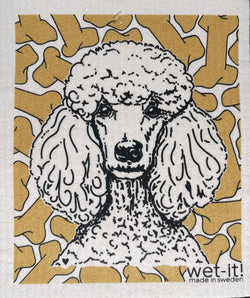 swedish Sponge Cloth with poodle design