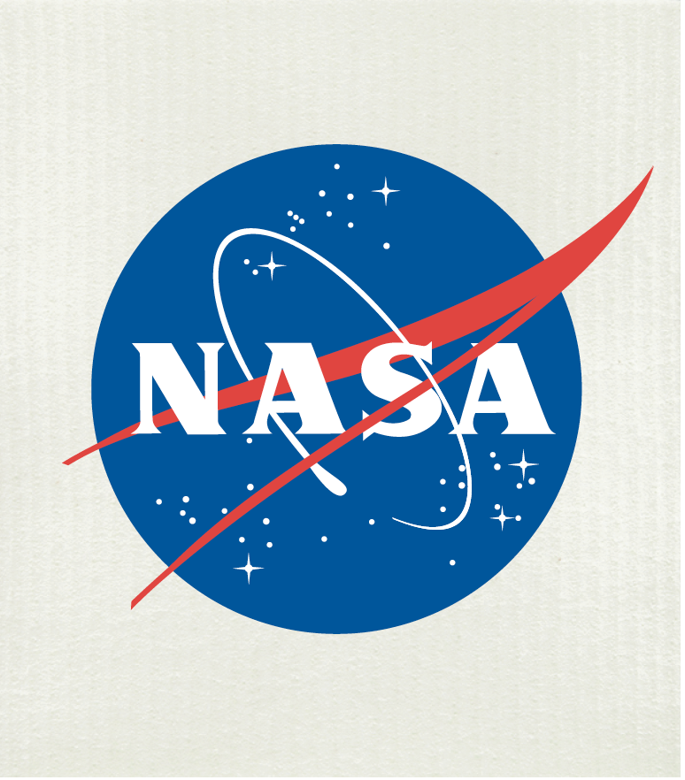 Swedish sponge cloth with Nasa logo design