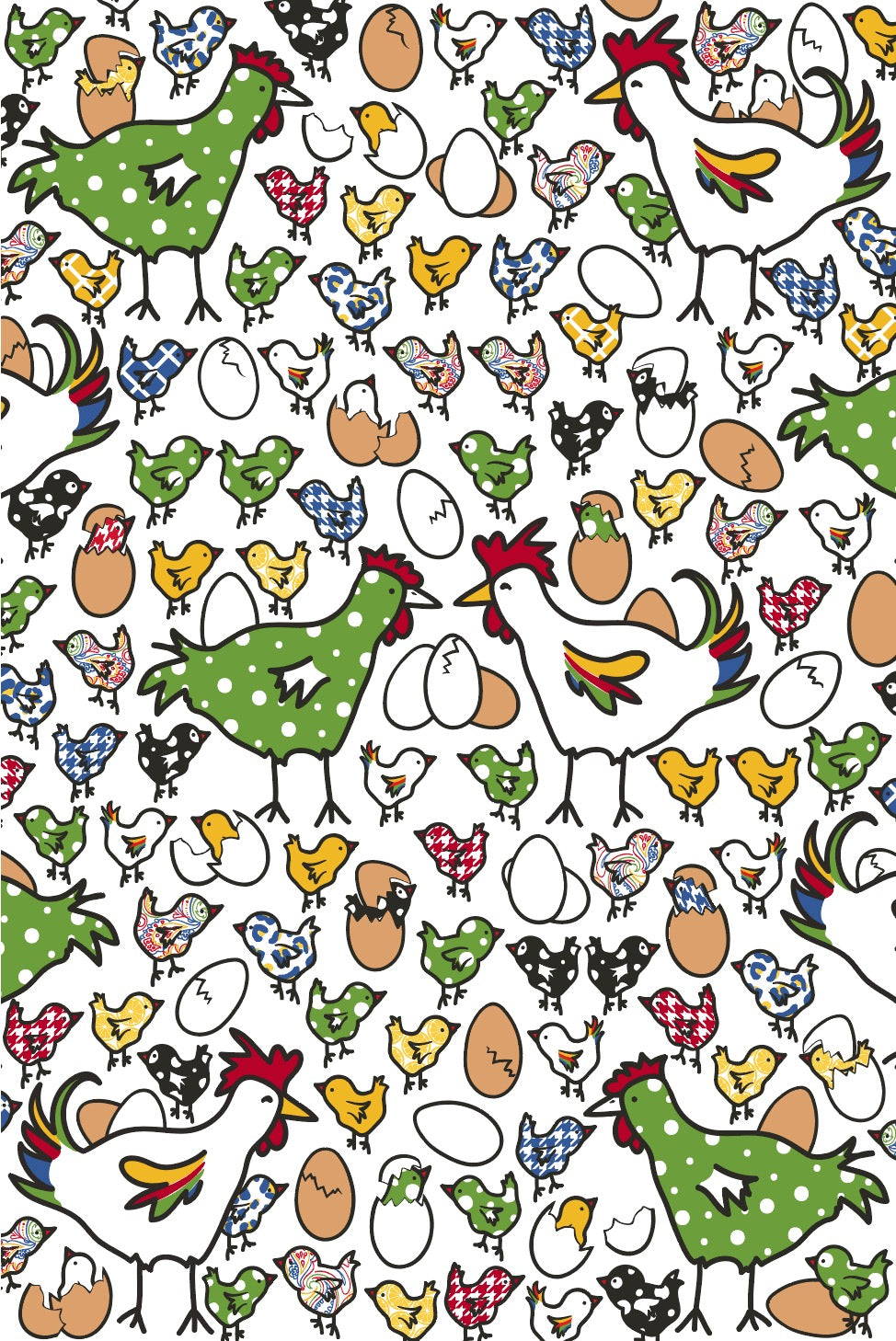 Tea Towel with a Chicken Coop design