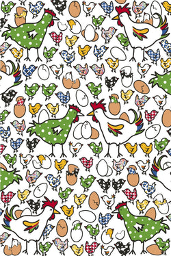 Chicken Coop Tea Towel