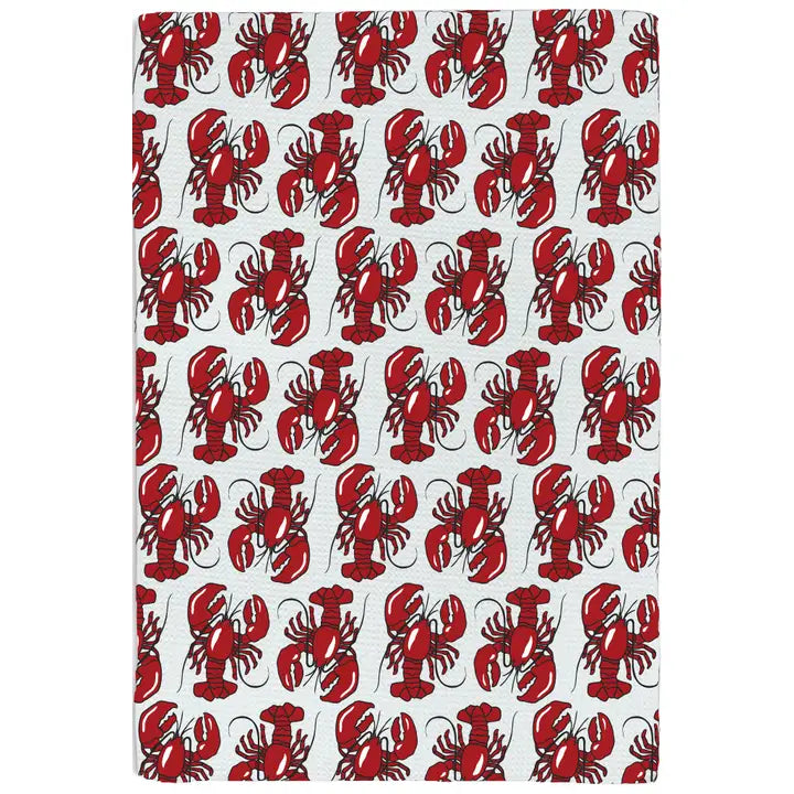 Microfiber Tea Towel with Lobster design